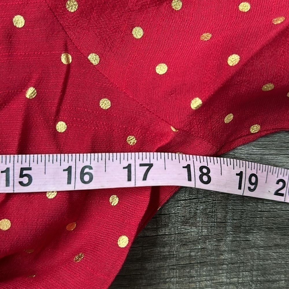 Alex and Parker dress size medium red gold, polkadots soft girl - Picture 8 of 9